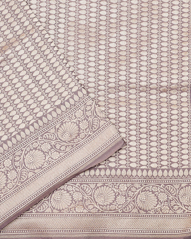Grey katan banarasi silk saree Grey katan banarasi silk saree