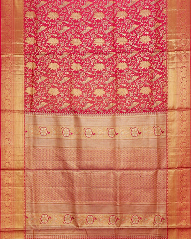 The Red Kanjivaram tissue saree