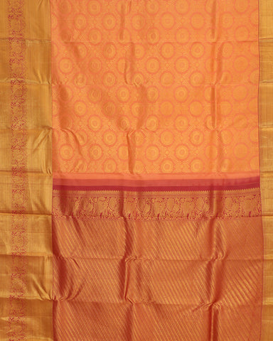 Peach Kanjivaram Silk Saree