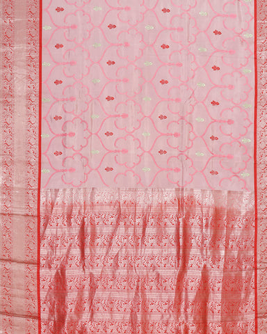 Pink kanchi embroidery saree Pink kanchi embroidery saree