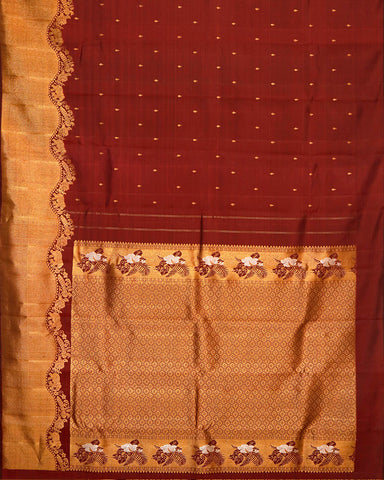 Brown Kanjivaram Saree