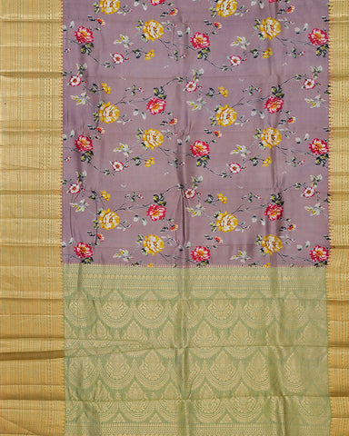 Lalic printed kanjivaram silk saree Lalic printed kanjivaram silk saree