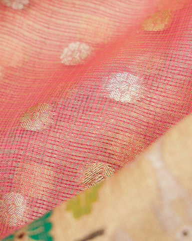 Onion pink kota Fancy saree Onion pink kota Fancy saree