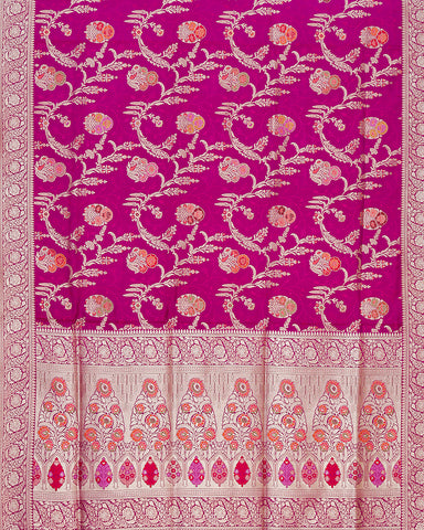 Purple Katan banarasi silk saree Purple Katan banarasi silk saree