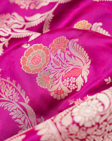 Purple Katan banarasi silk saree Purple Katan banarasi silk saree