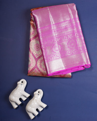 Pink tissue kanjivaram saree Pink tissue kanjivaram saree