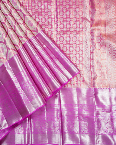 Pink tissue kanjivaram saree Pink tissue kanjivaram saree