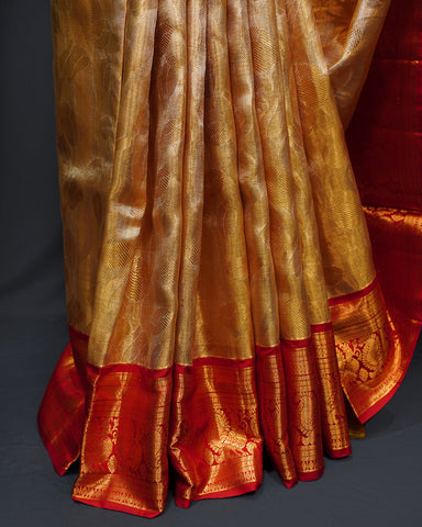 Elegant Gold Tissue Kanjivaram Silk Saree Elegant Gold Tissue Kanjivaram Silk Saree