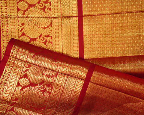 Elegant Gold Tissue Kanjivaram Silk Saree Elegant Gold Tissue Kanjivaram Silk Saree