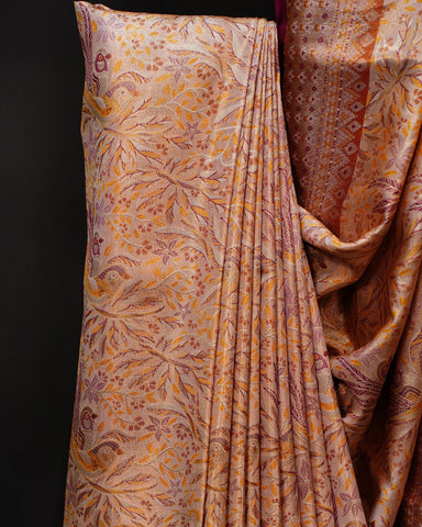 Graceful Brown Tissue Kanjivaram Saree Graceful Brown Tissue Kanjivaram Saree