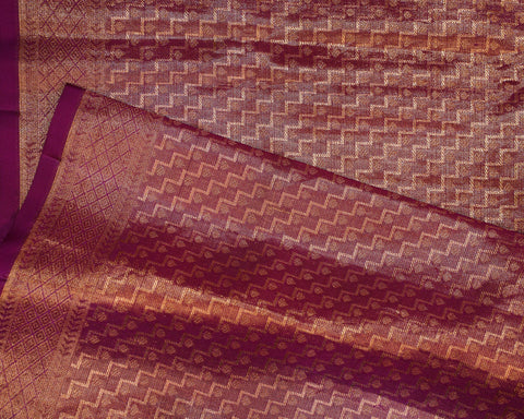 Graceful Brown Tissue Kanjivaram Saree Graceful Brown Tissue Kanjivaram Saree