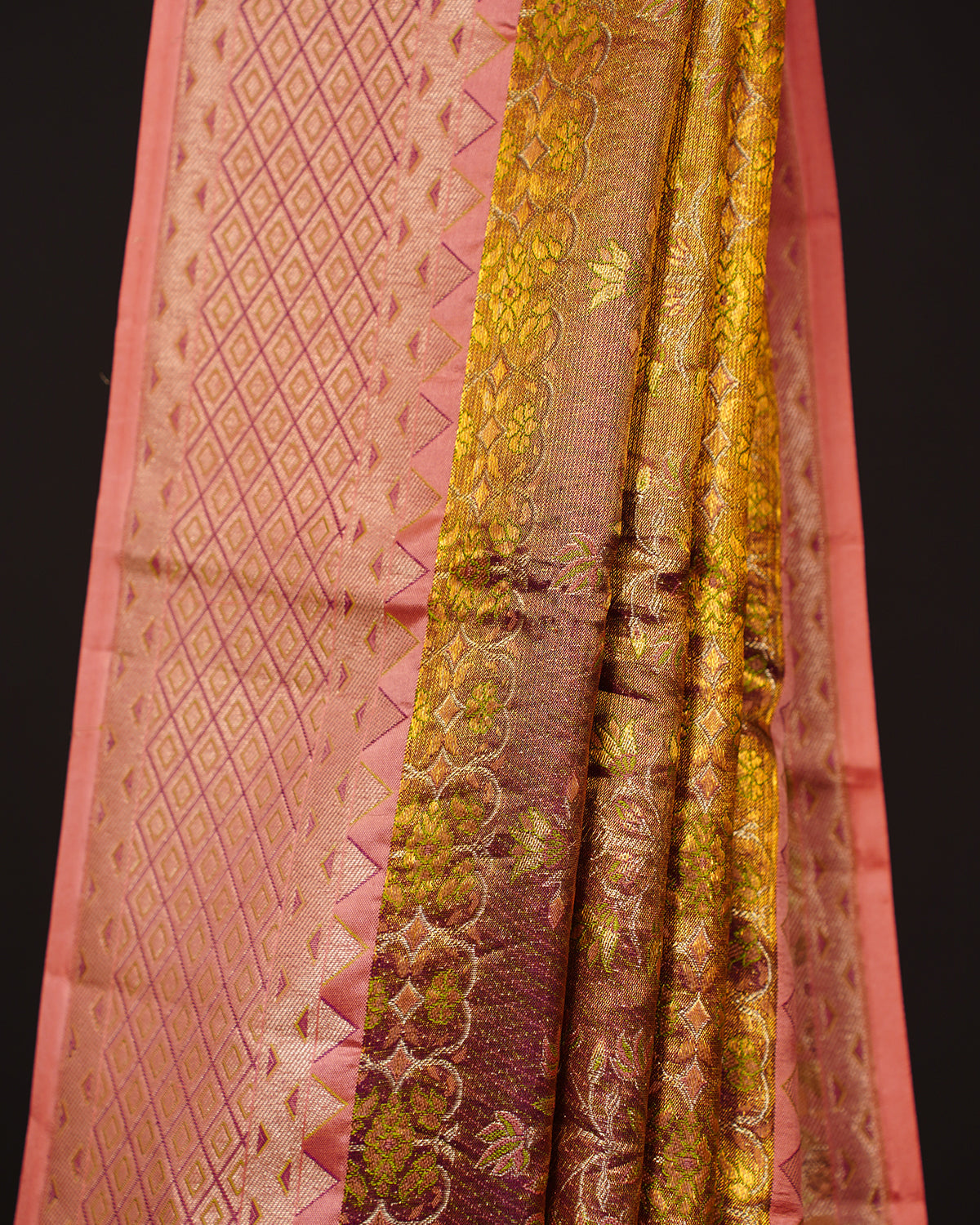 Bright Gold Kanjivaram Silk Saree Bright Gold Kanjivaram Silk Saree