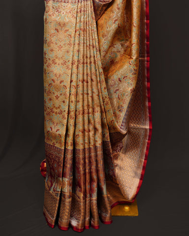 Regal Bridal Gold Kanjivaram Silk Saree Regal Bridal Gold Kanjivaram Silk Saree