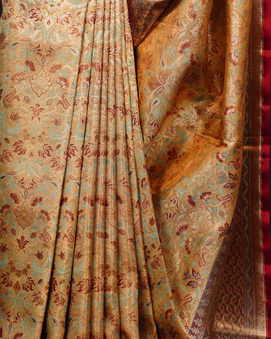 Regal Bridal Gold Kanjivaram Silk Saree Regal Bridal Gold Kanjivaram Silk Saree