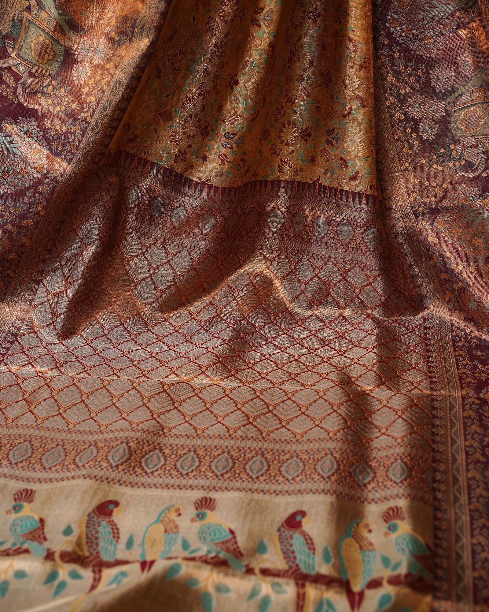 Regal Bridal Gold Kanjivaram Silk Saree Regal Bridal Gold Kanjivaram Silk Saree