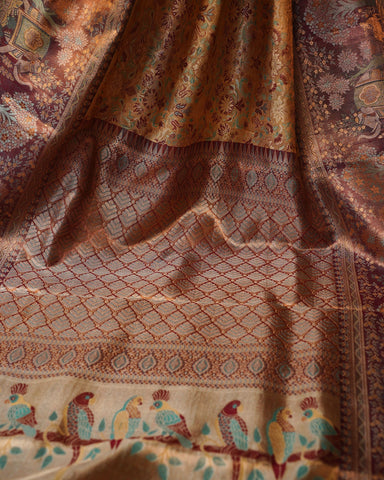 Regal Bridal Gold Kanjivaram Silk Saree Regal Bridal Gold Kanjivaram Silk Saree