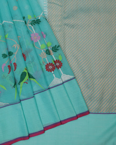 Blue Kota Silk Saree Blue Kota Silk Saree