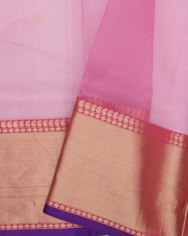 Flamingo Pink Chanderi Silk Saree Flamingo Pink Chanderi Silk Saree