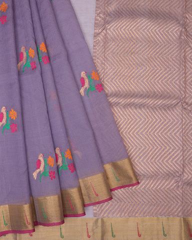 Lilac Kota Silk Saree Lilac Kota Silk Saree