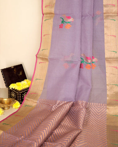 Lilac Kota Silk Saree Lilac Kota Silk Saree