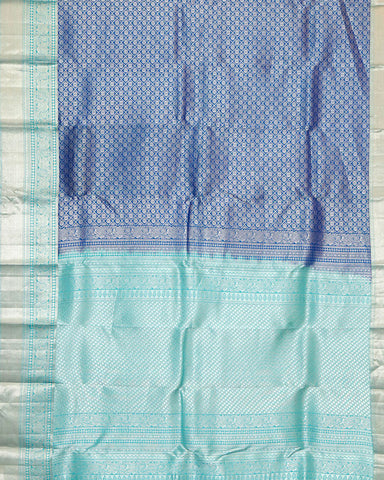 Navy Blue Kanjivaram Silk Saree