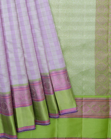 Pastel Lavender Katan  Banarasi Silk Saree