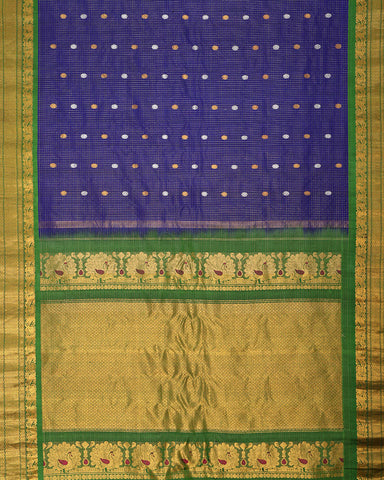 Royal Blue Gadwal Silk Saree