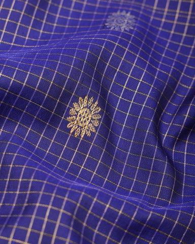 Royal Blue Gadwal Silk Saree