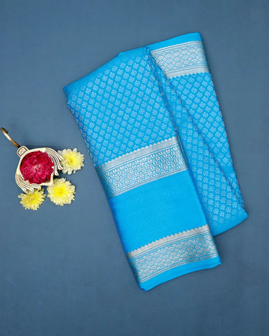 Blue Mysore Saree