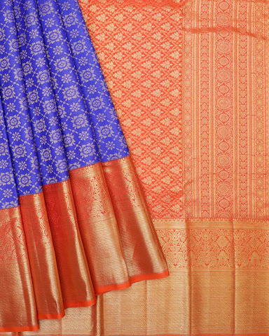 The Royal Blue Kanjivaram Silk Saree