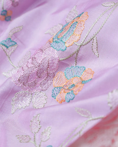 The Lilac Silk Saree