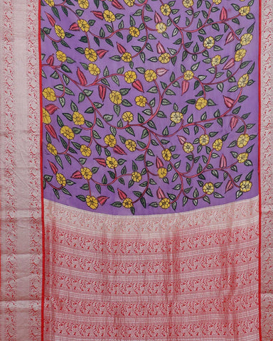The Lavender Kalamkari Silk Saree