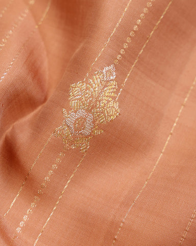 Earth Brown Kanchivaram Silk Saree Earth Brown Kanchivaram Silk Saree