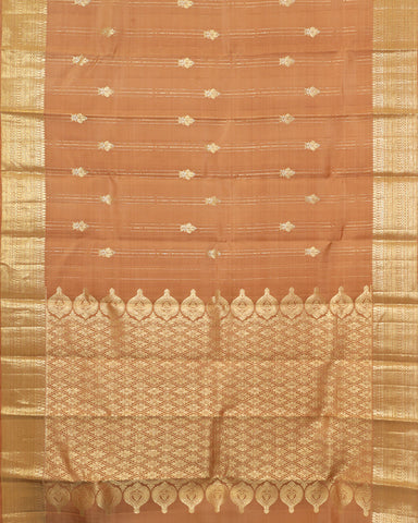 Earth Brown Kanchivaram Silk Saree Earth Brown Kanchivaram Silk Saree