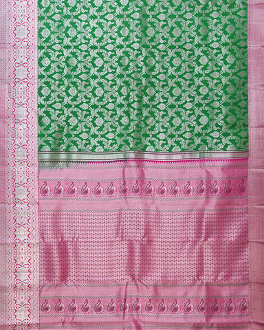 Bottle Green Kanjivaram Silk Saree