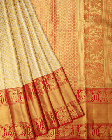 Gold Tissue Kanchipuram Silk Saree