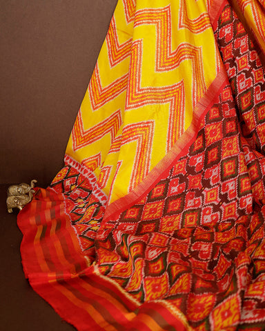 Yellow Patola  Silk Saree Yellow Patola  Silk Saree