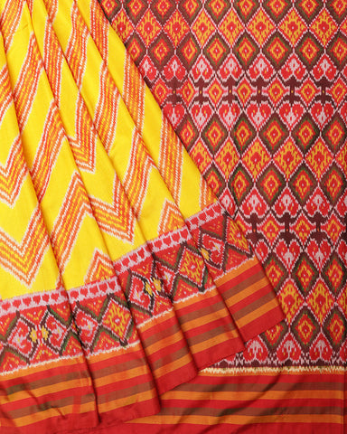 Yellow Patola  Silk Saree Yellow Patola  Silk Saree