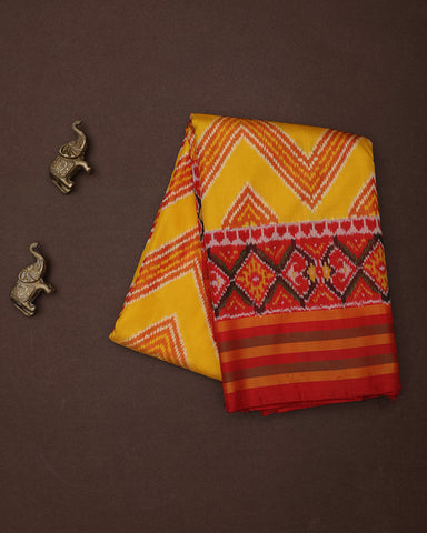 Yellow Patola  Silk Saree Yellow Patola  Silk Saree