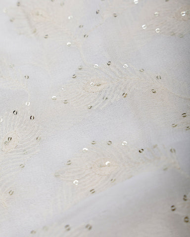 White Kanjivaram Georgette Saree White Kanjivaram Georgette Saree