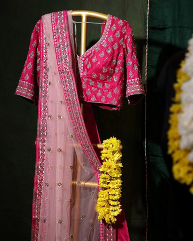 Bridal Pink Lehenga Set Bridal Pink Lehenga Set