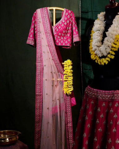 Bridal Pink Lehenga Set Bridal Pink Lehenga Set
