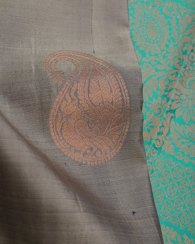 Iron Grey Kanjivaram Silk Saree