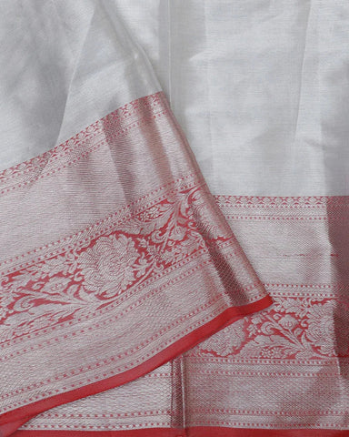 Ash Tissue Kanjivaram Silk Saree