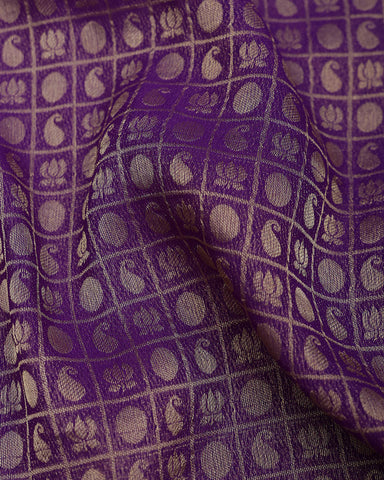 Purple Crepe Silk Saree