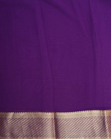 Purple Crepe Silk Saree