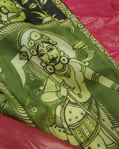 Mehndi Green Kanchipuram Saree