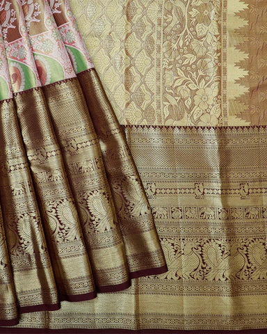 Brown Tissue Kanjivaram Saree