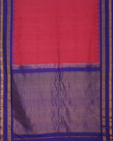 Red color Gadwal Silk Saree Red color Gadwal Silk Saree