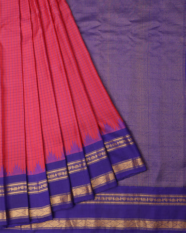 Red color Gadwal Silk Saree Red color Gadwal Silk Saree